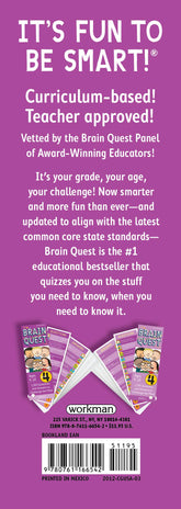 Brain Quest Grade 4, revised 4th edition: 1,500 Questions and Answers to Challenge the Mind (Brain Quest Decks) - Workman Publishing - The English Bookshop